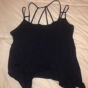 Dark blue flowy tank top